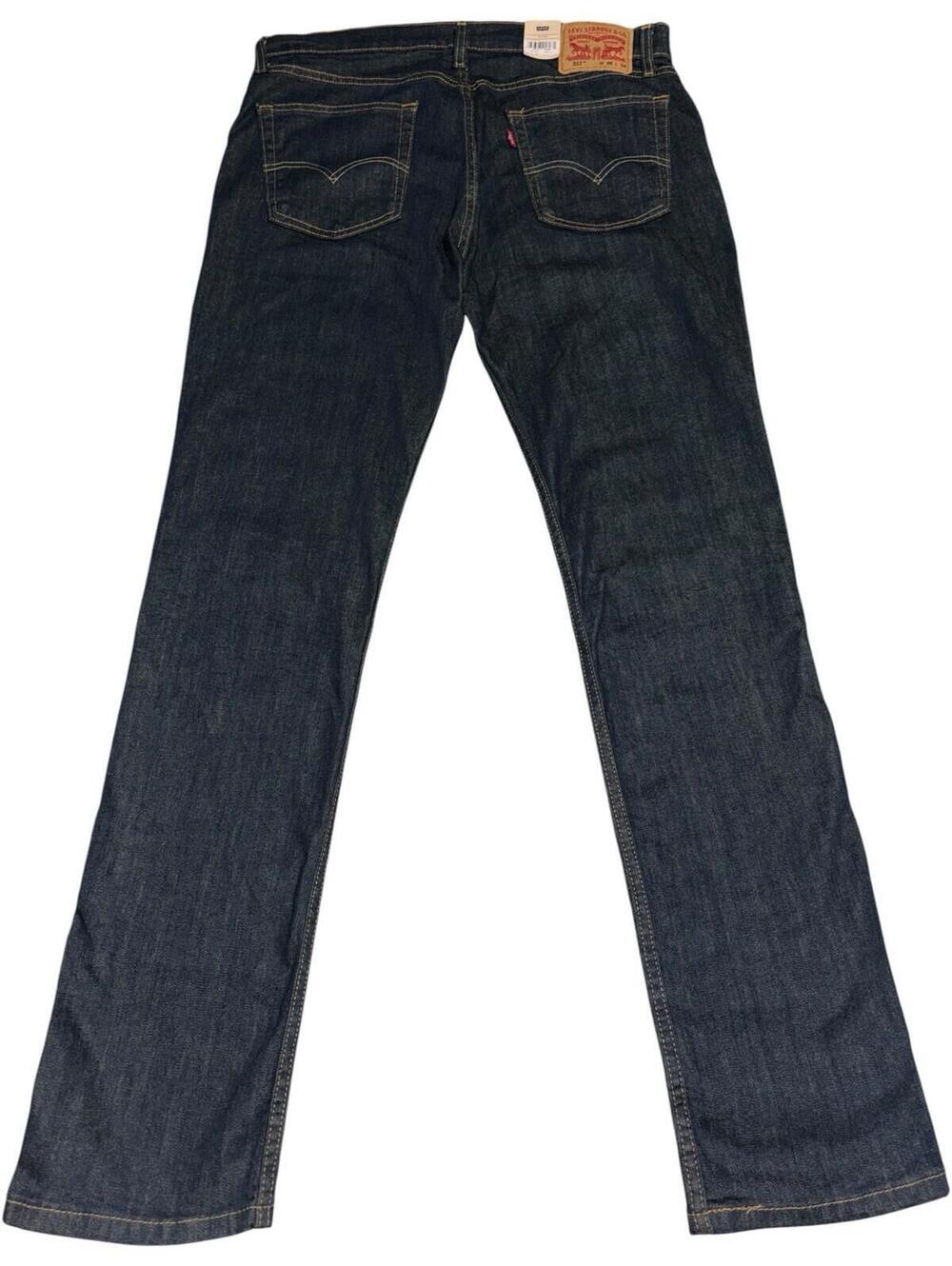 NEW 36x34 Levis 511 Slim Dark Navy Sand Wash Denim Jeans Y2k Green Blue 2022 Vtg